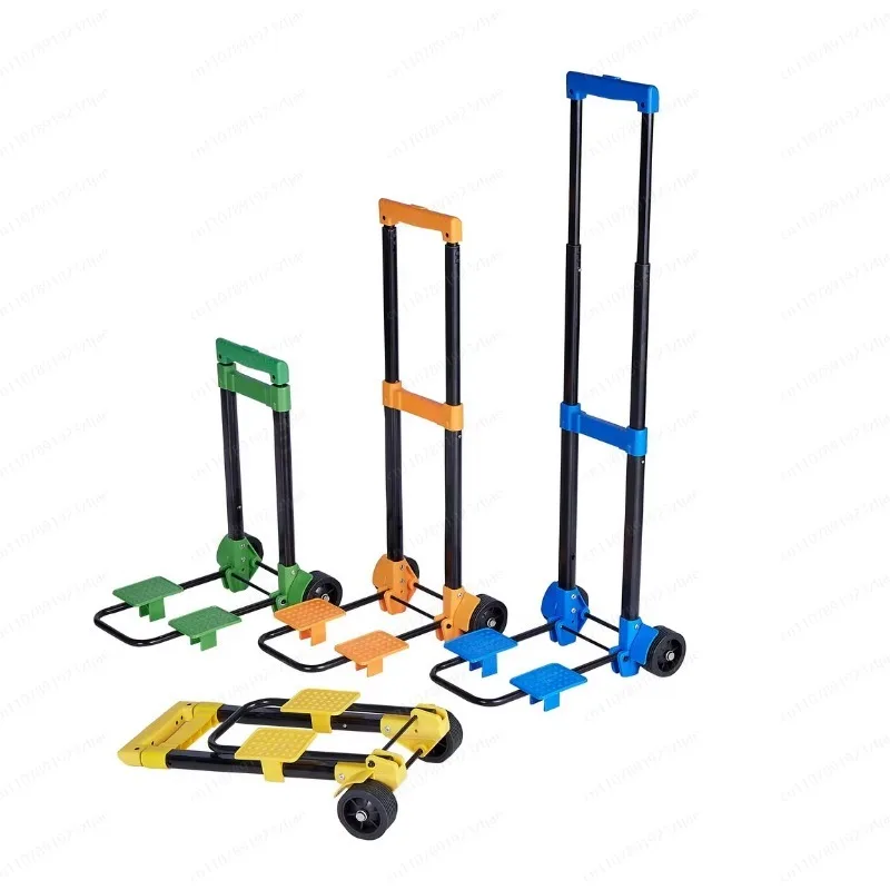 Hot Sale Heavy Duty Iron Pipe Moving Luggage Platform Steel Trolley Hand Cart With Brake