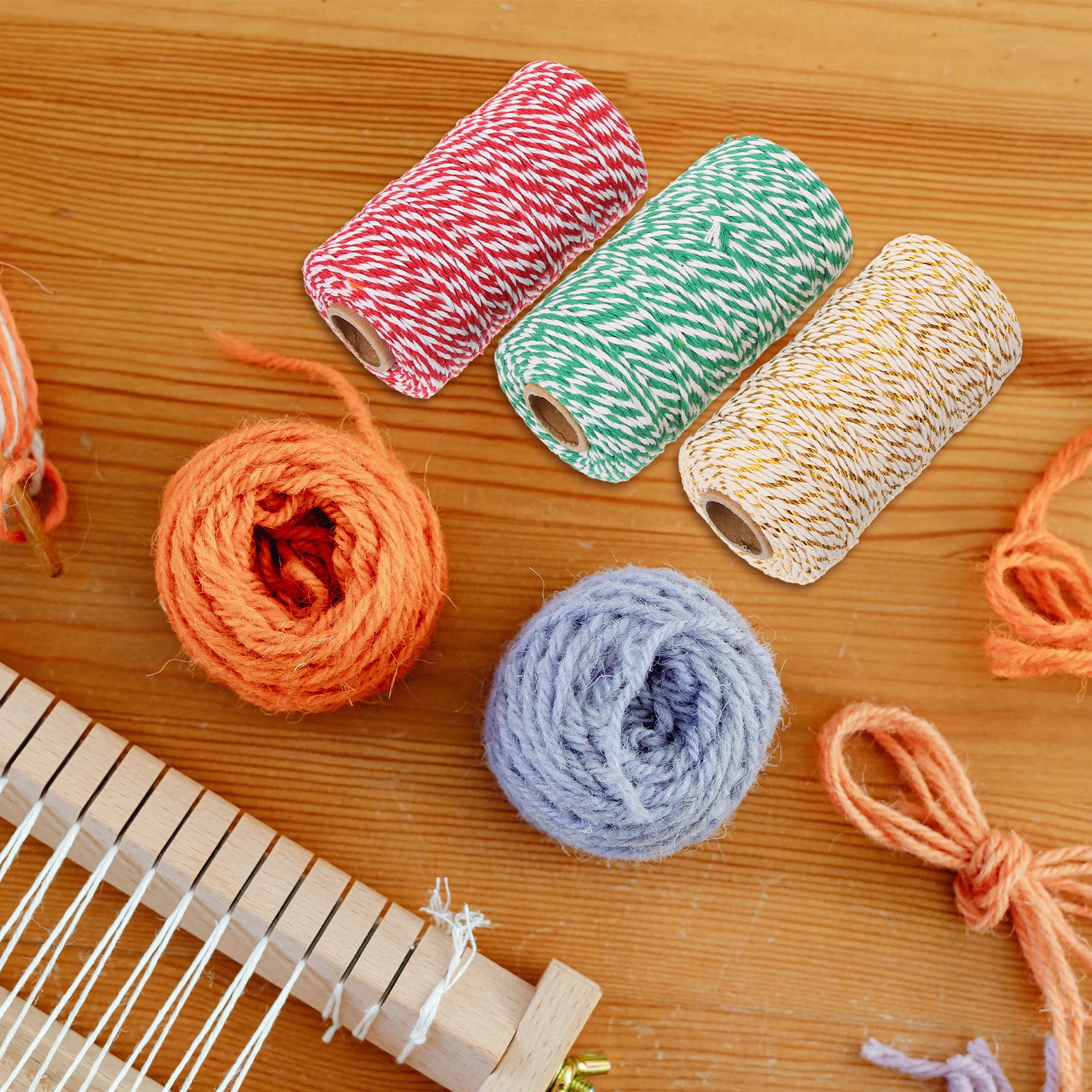 

3 Pcs White Colored Cotton Rope Arts Craft Decoration Jute Crafting Colorful Handmade