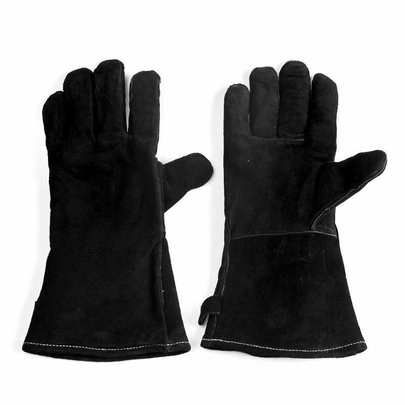 

Anti scalding, fire making, barbecue, high temperature resistance, thermal insulation, warm outdoor cowhide gloves