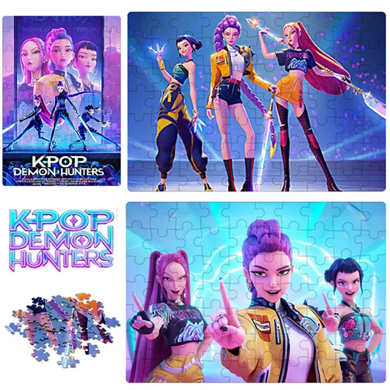 Kpop デーモンハンター 3D ジグソーパズル ボードゲーム ルミ ミラ ゾイ ハントリックス キャラクターパズル コレクタブル キッズおもちゃ 誕生日 クリスマスギフト