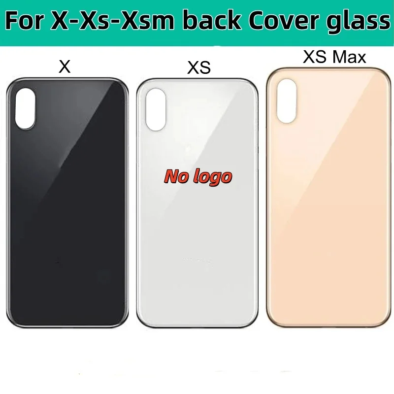 Back Glass For iPhone X-Xs-Xsm Back Cover Glass Fast Replacement Housing Battery Cover Big Hole Rear Glass with glue
