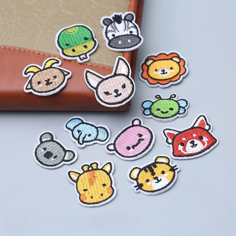 Вышитый-самоклеящийся-мультяшный-маленький-животный-жираф-кролик-поросенок-аватар-украшение-одежды-нашивка