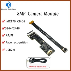 고속 USB 2.0 카메라 모듈, 제품 비전, 4K 3264x2448 8MP HD CMOS IMX179 AF, 75 °, 120 °, 135 °, 15FPS