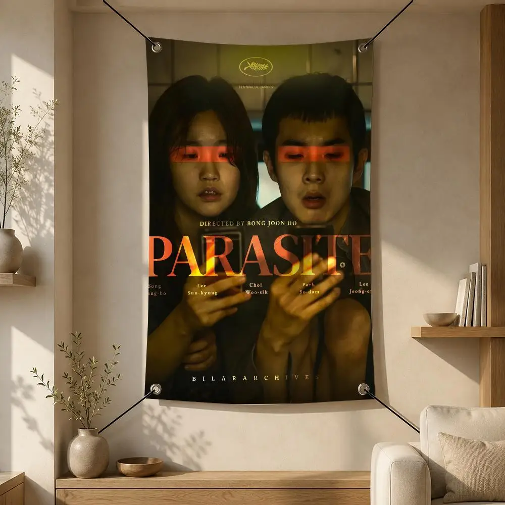 Movie P-Parasite Flags Flag Banner Wall Hanging for Bedroom Dorm Room Home Bar Party Indoor Outdoor Wall Decor
