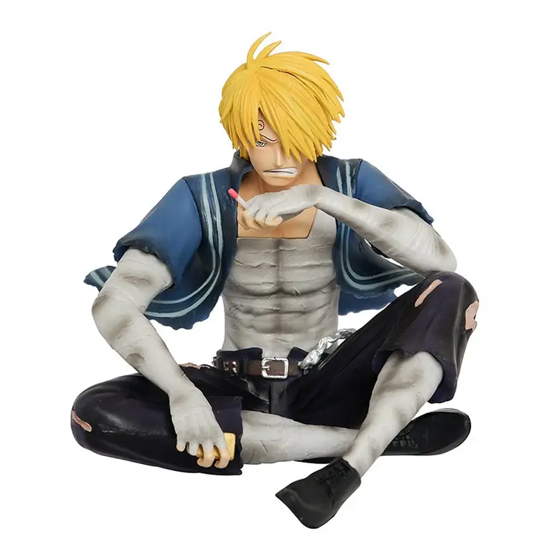 12cm One Piece Sanji Figures Battle Damage Lust Action Figures PVC Model Statue Collection Desktop Deoration Birthday Toys Gift