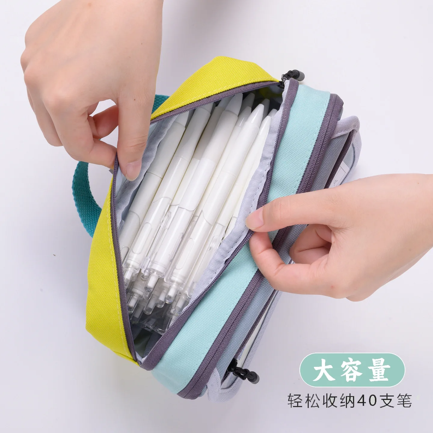 New nine-layer flip pencil case - stylish, high-value, and trendy stationery box with large capacity and multiple functions