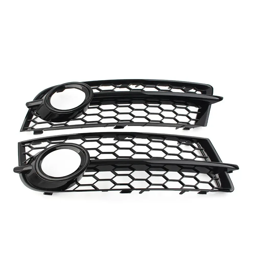 Honeycomb Mesh HEX Auto Fog Lamp Grille For Audi TT 8J 2006-2014 Front Bumper Light Grill Cover Exterior Cars Accessories Tools