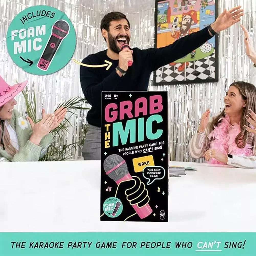 Lucky Egg Exciting Grab The Mic Grab The Mic Karaoke Game The Family Karaoke Game 8+ Year Olds,2-10 Players-board Game New-uk