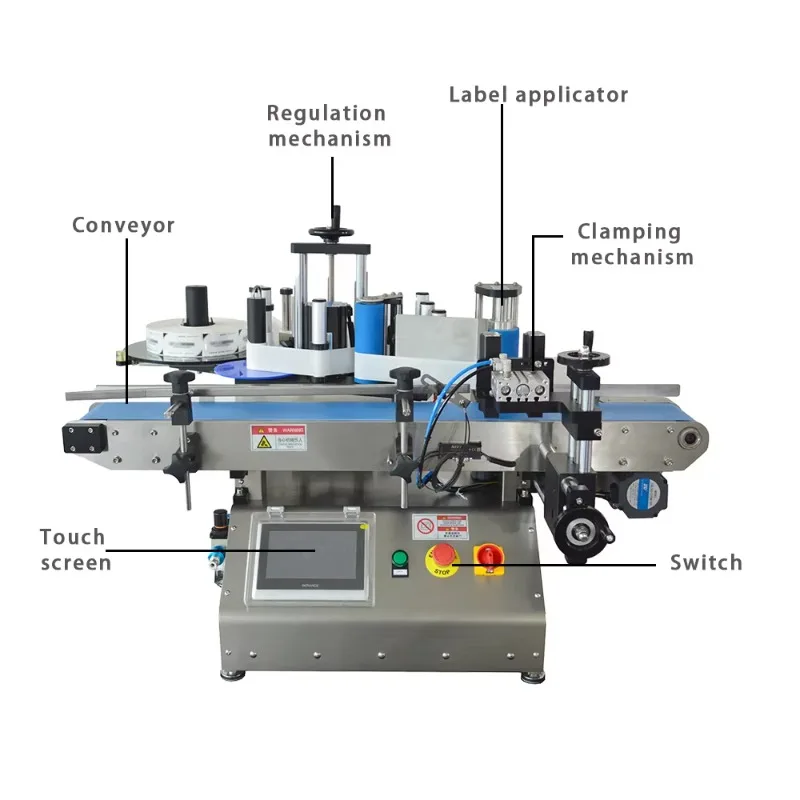 Customized Automatic Labeling Machine 20-40 Bottles Per Minute Beverage Bottle Labeler