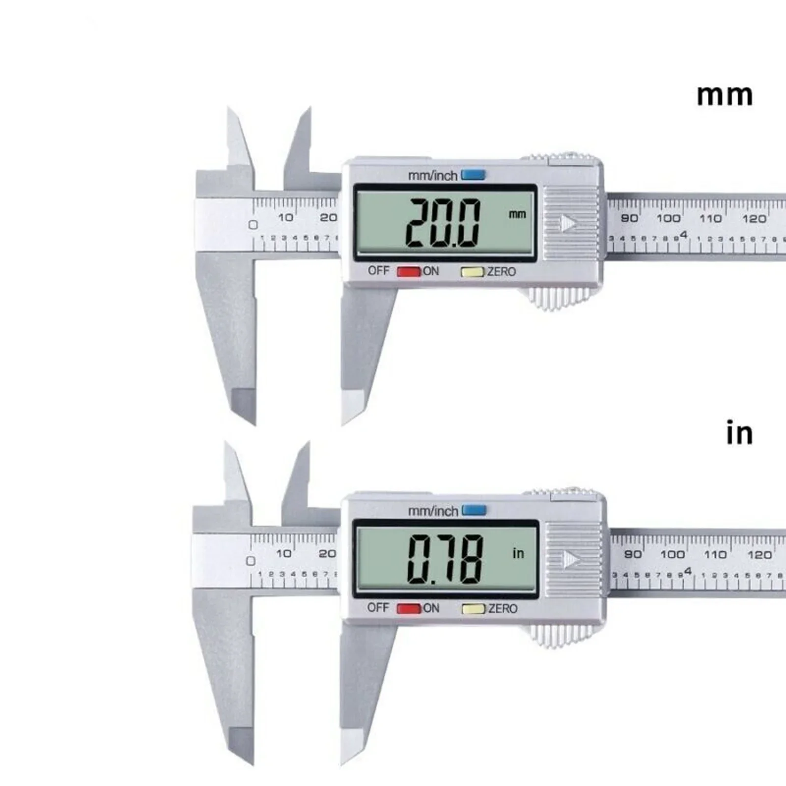 Plastikowa suwmiarka cyfrowa Mikrometr z noniuszem Elektroniczna linijka Miernik Sliver 150mm 6 cali