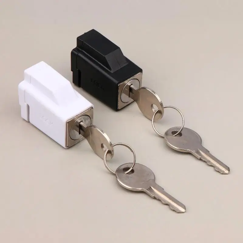 1 PC Duurzaam Draagbare Praktische Prachtige Aluminium Raamsloten Met 2 Sleutels Raambegrenzer Slot Voor Ziekenhuis Bank