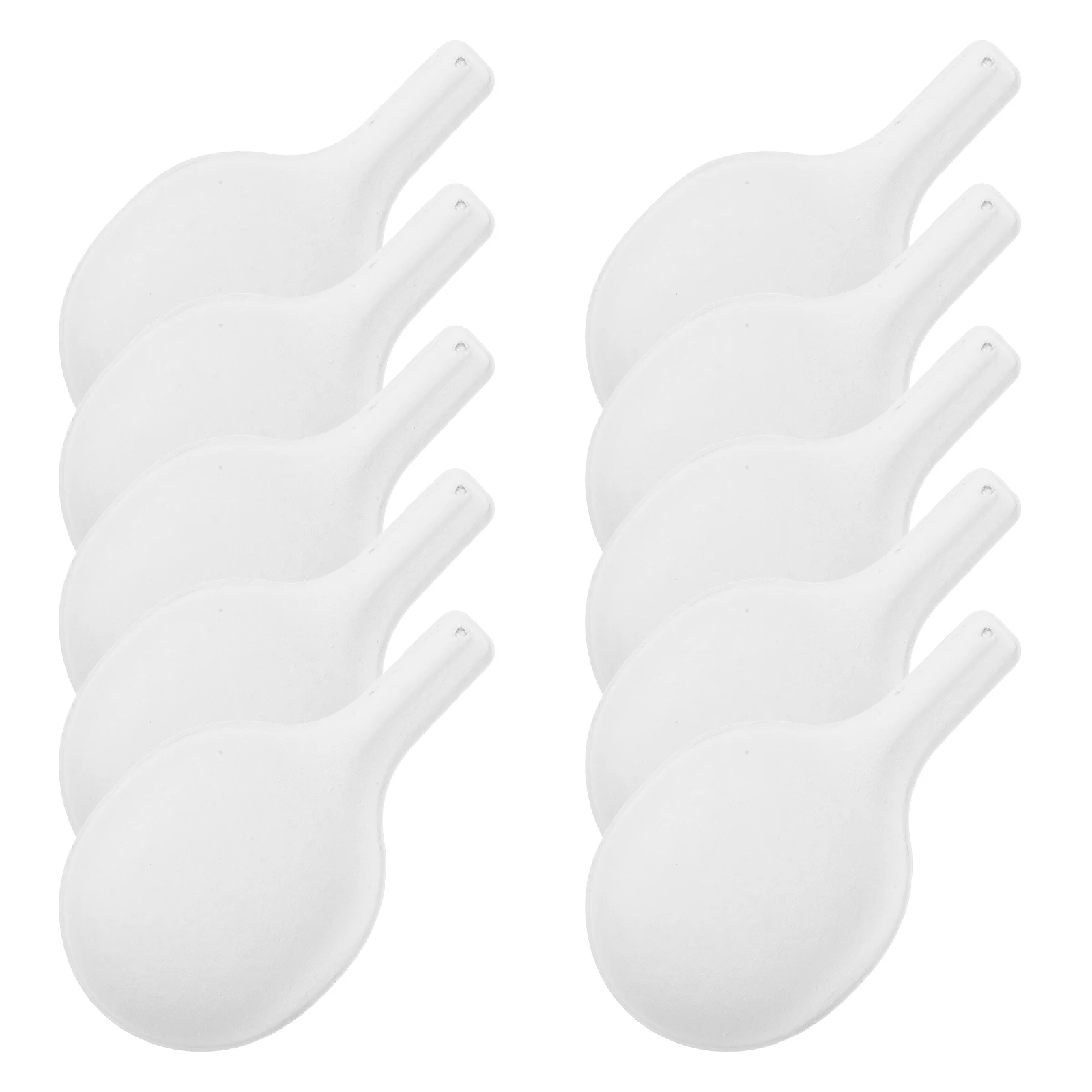 

10 Pcs Pulp Mask Blank Paper Spoon Ornaments DIY Accessories Decorative Craft Project Kids Painting Canvas