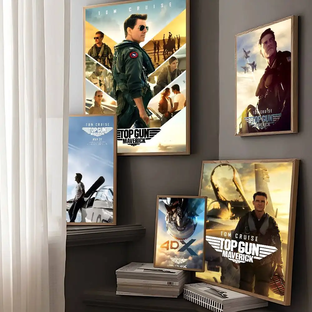 2022 أفضل بندقية: مافريك الفيلم الحديث الفيلم لزجة الملصقات الرجعية كرافت ورقة ملصق DIY بها بنفسك غرفة بار مقهى الجمالية الفن طلاء جدران #2