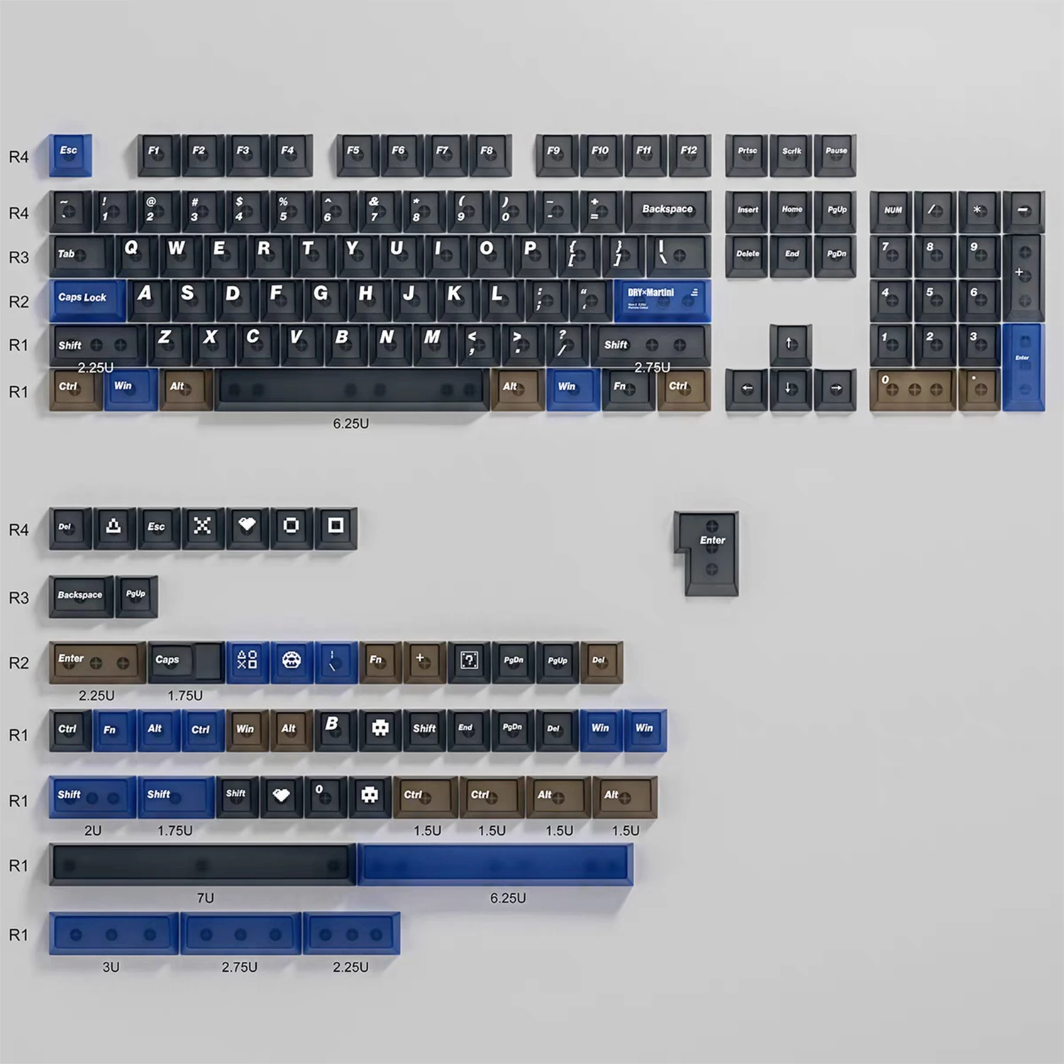 

Night Forest Fog Transparent Keycaps Original PC Transparent Black Transparent Three-mode Mechanical Keyboard Games Wireless Mah