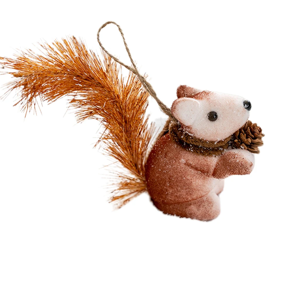 Enhance Festive Atmosphere Realistic Squirrel Ornaments Versatile Christmas Ornament Reusable Hanging Squirrel Decoration