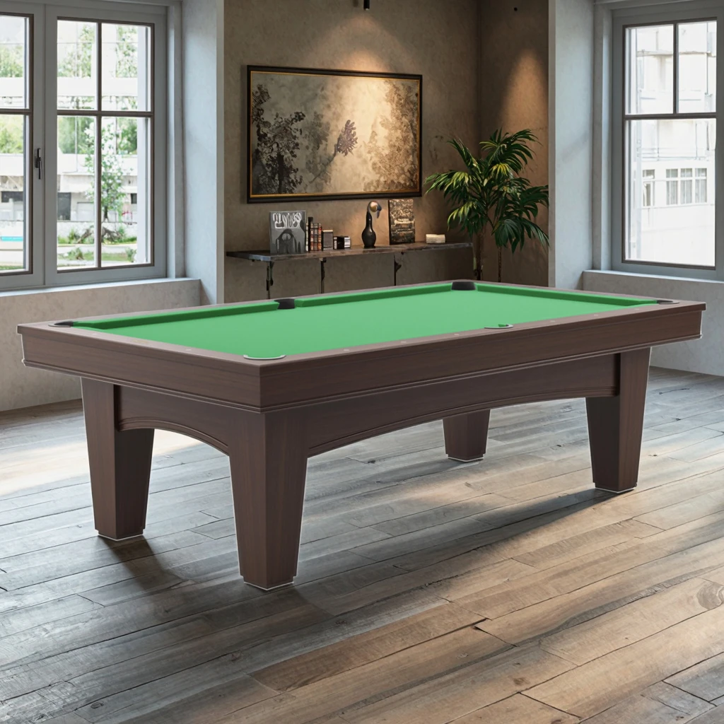 Retro Countryside Style 7ft 8ft 9ft Solid Wood Slate Pool Table High-End Piano Paint Finish  for Home Entertainment Training
