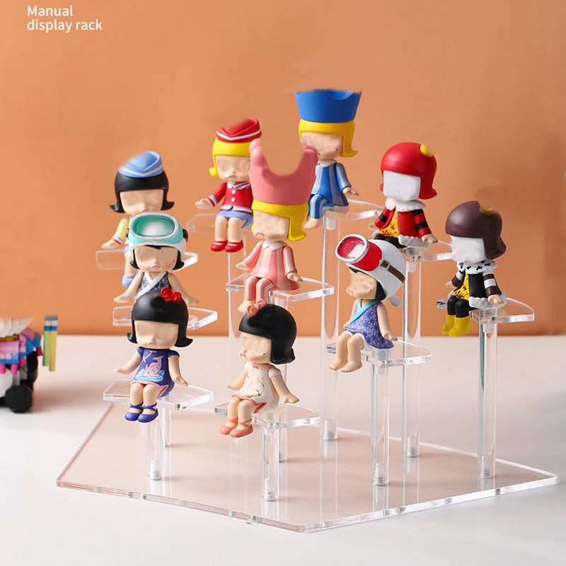 Figures Display Acrylic Stand Display Risers Storage for Dessert Cosmetic Nail Polish Clay Doll Jewelry Gift Ideas Cupcake