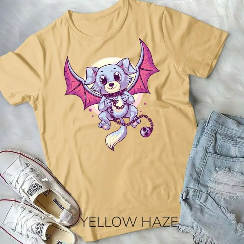 

Kawaii Pastel Goth Cute Creepy Bat Dog Menhera Occult Goth Unisex Form T shirt