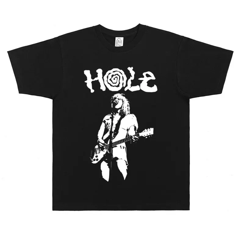 Alternative Rock Band Hole Courtney Love Graphic T Shirt Men Women's Vintage Gothic Oversized Tshirt Men's Pure Cotton T-shirts