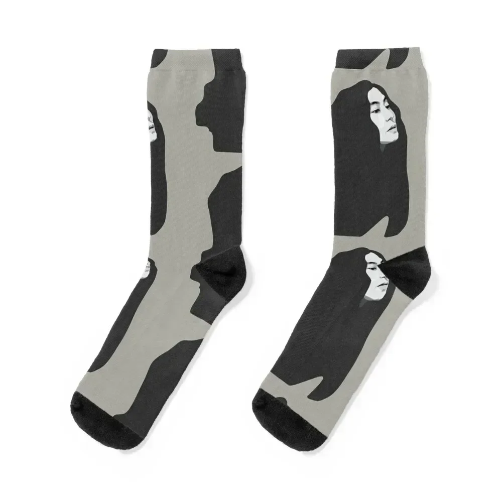 Yoko BW pop style Socks compression Non-slip hip hop short Socks Man Women's