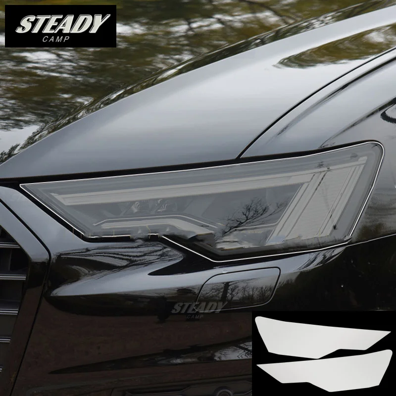For Audi A6 C8 2019 2020 2021 2022 2023 Car Exterior Headlight Anti-scratch TPU PPF Protective Film Repair Accessories Refit