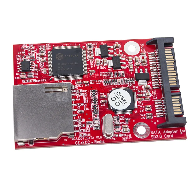 Dual Card SD to SATA Serial Bare Board Industrial Mobile SSD Memory Card Embedded Storage Adapter Card Expansion Card