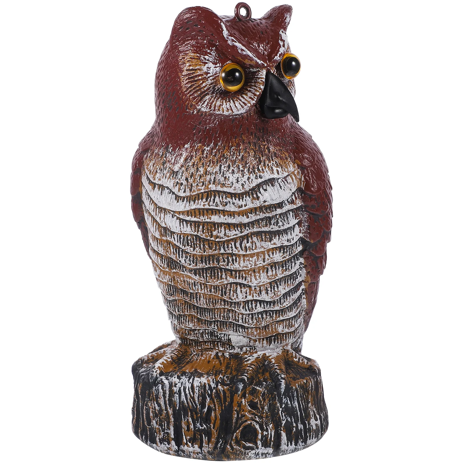 

Simulated Owl Decorations 28x12x14cm Red Brown Plastic Figurine Vivid Statue Bird Deterrents Garden Lawn Sculpture