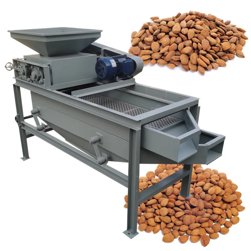 Multifunction Almond Cracking Machine / 500kg/h Almond Shell Breaker For Pistachio,Hazelnut