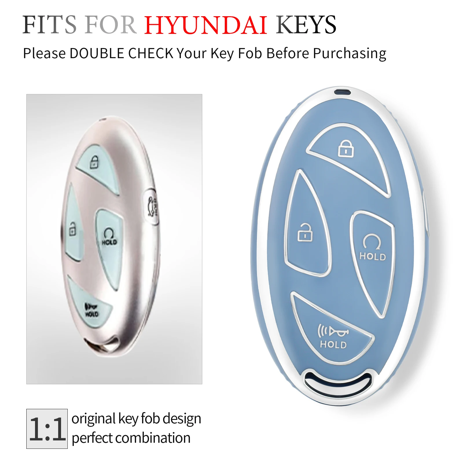 Car Key Fob Cover with Keychain for Hyundai Tucson 2025 Kona Ioniq Santa Fe MX5 StubHub 2024 IONIQ 6 Remote Key Cover Accessori