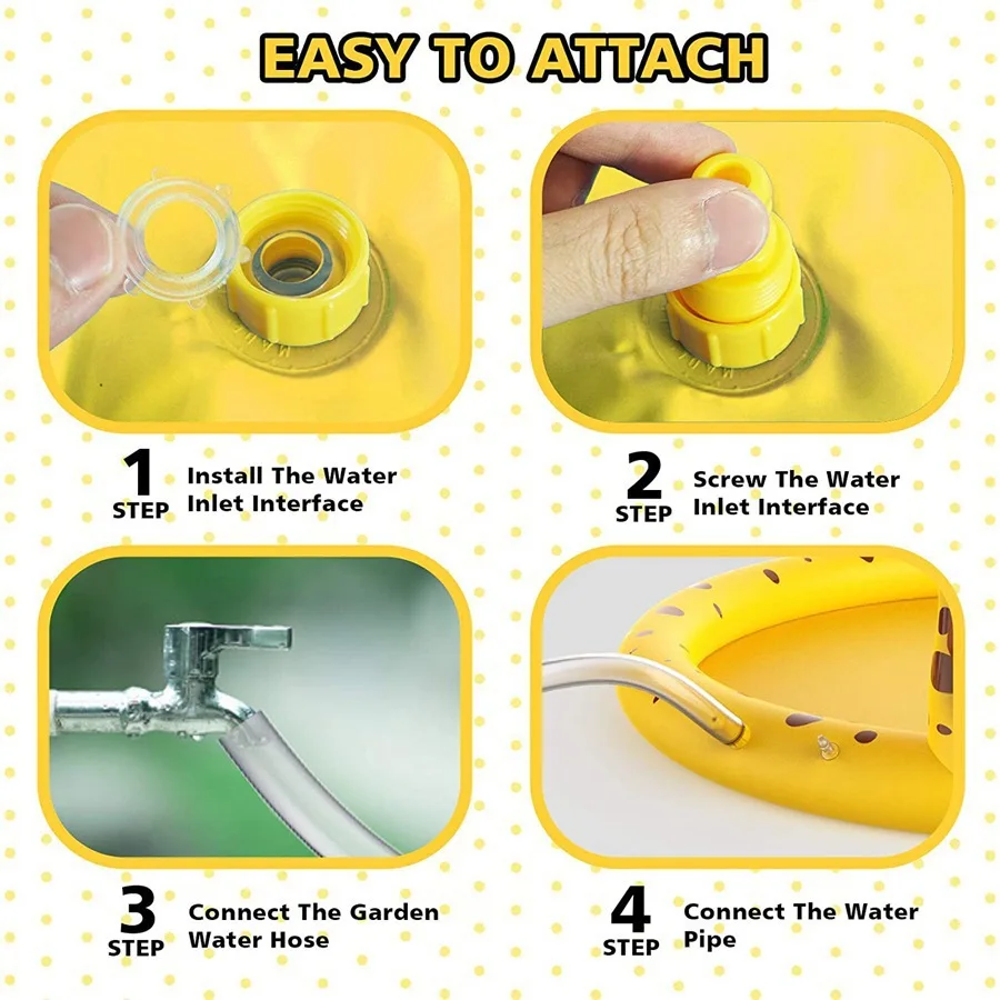   Aspersor inflable de jirafa para piscina, almohadilla de pulverización de agua para juegos de playa al aire libre, césped de juguete de juego, estera de suelo de jardín para piscina