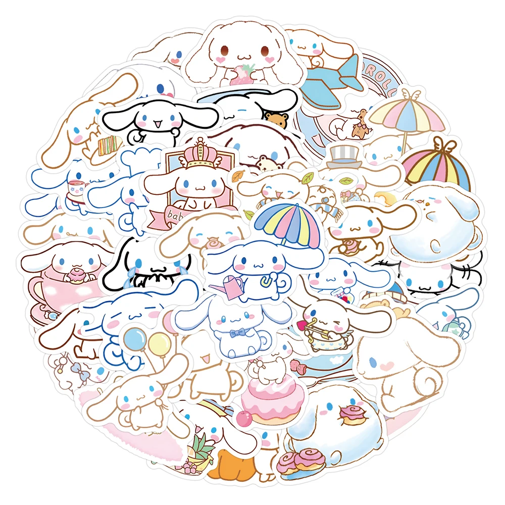 10/30/60 Stück Niedliche Lustige Cartoon Cinnamoroll Aufkleber Sanrio Anime Sticker DIY Skateboard Gepäck Handy Auto Kawaii Aufkleber als Geschenk – Detail 2
