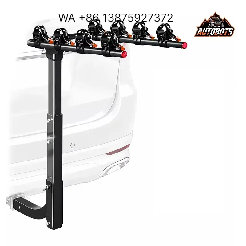 Wmwmnu for AUTOBOTS Heavy Duty 4 Bike Rack Hitch Mount Folding Bicycle Carrier Anti Sway No Wobble for SUV Truck RV 2 Inch