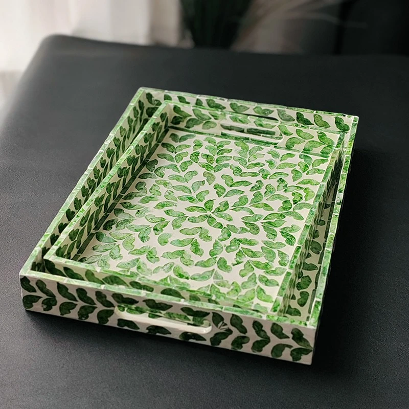 

Creative Natural Seashell Tray Handmade Decorative Fruit Plate Table Storage Tray Living Room Organizer Showroom Ornaments