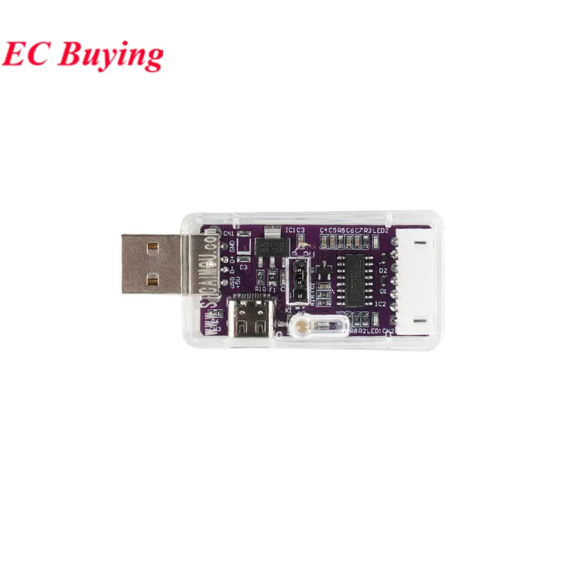 STC USB to Dual Serial Port V1.2 Module Ai8H2K12U-45Mhz Master Link1D4/6 Burn U8W ISP Download Programming Burner