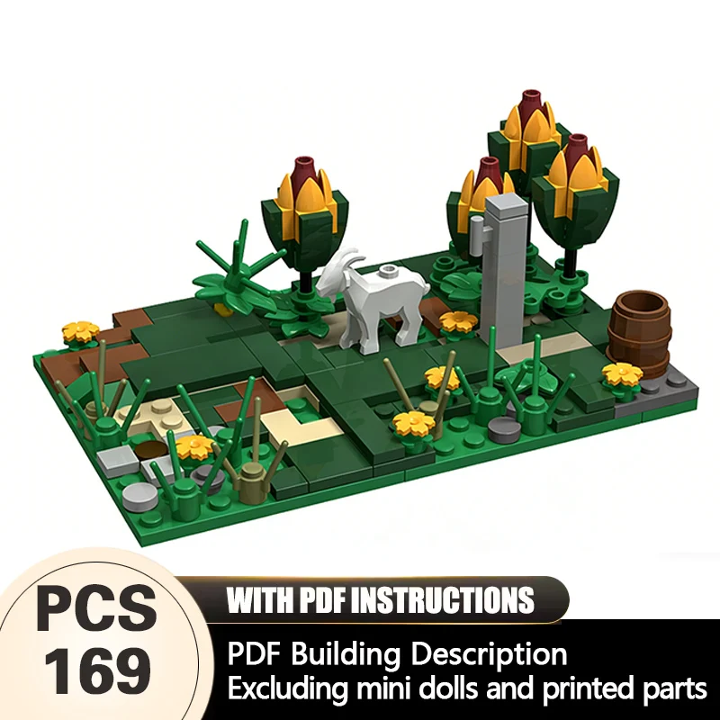 

Creators Plant Series Model MOC Building Bricks Grassland Diorama Modular Technology Gifts Holiday Assemble Children Toys Suit