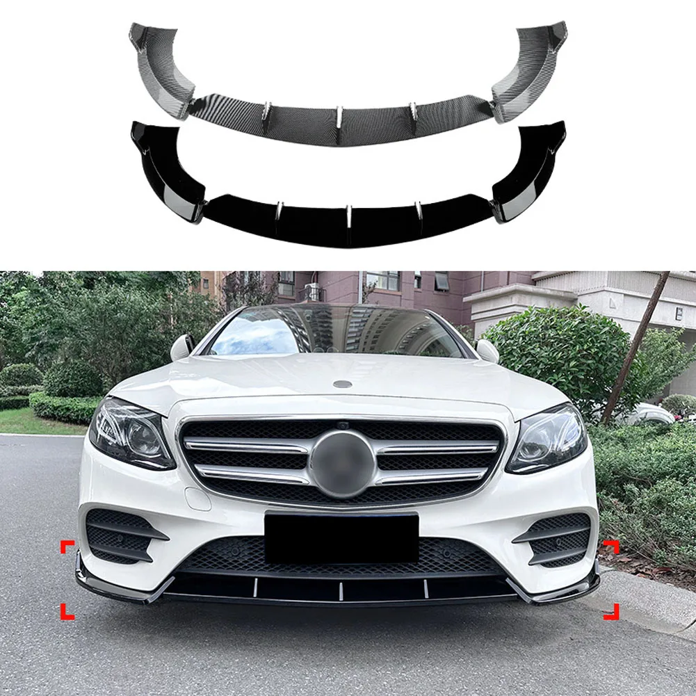 

3 Stage Front Bumper Lip Spoiler Side Lower Splitters Body Kit For Mercedes Benz E-Class W213 2016-2020 E260 E300 E43 AMG