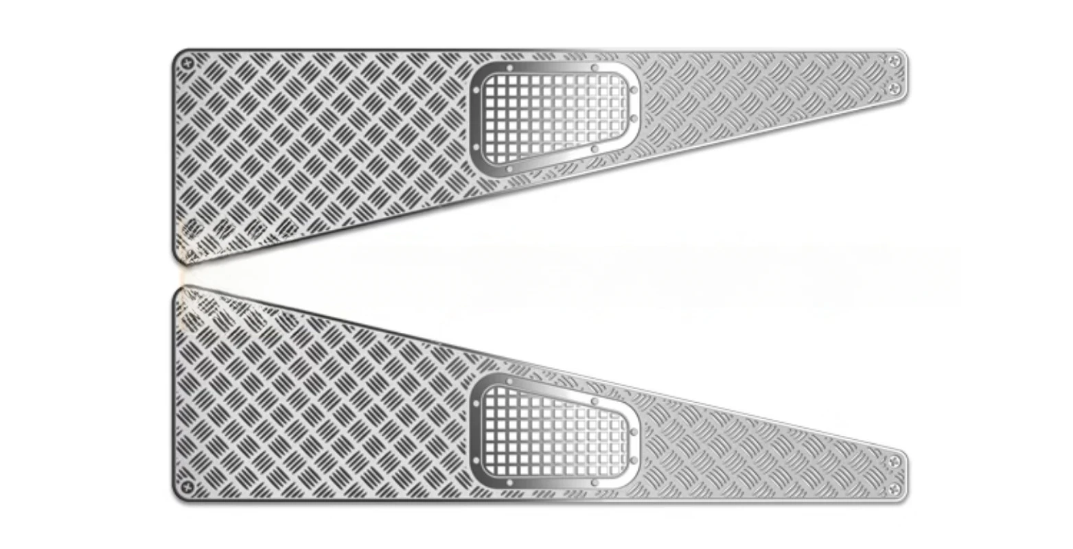 Stainless Steel Simulation Box Anti-slip Plate Accessories for 1/18 RC Crawler Car Traxxas TRX4M Defender Land Rover DIY Parts