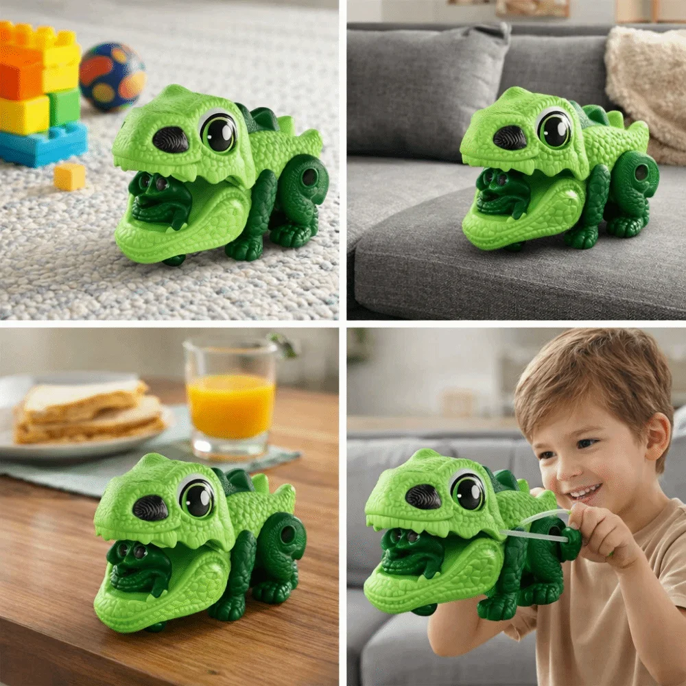 Dinosaur Dinosaur Launching Inertial Rolling Simulation Model Inertia Dinosaur Car Friction Inertia Big Eyes