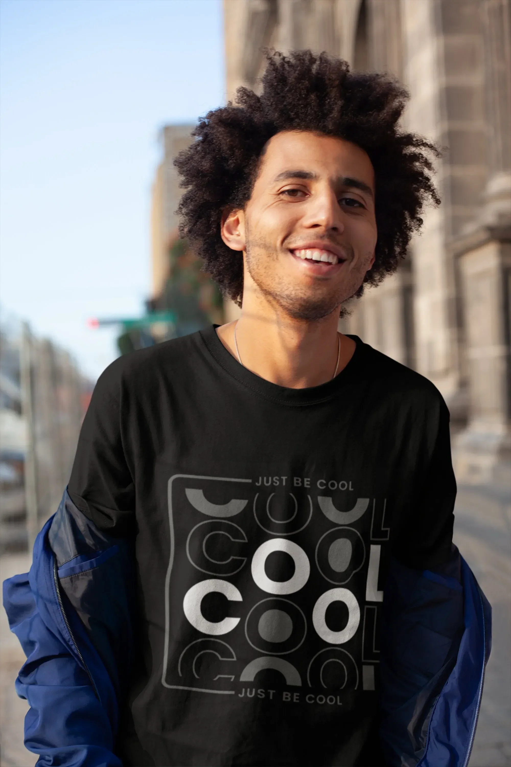 Cool T Shirt Heavy Cotton logo typography Just be retro vintage great gift