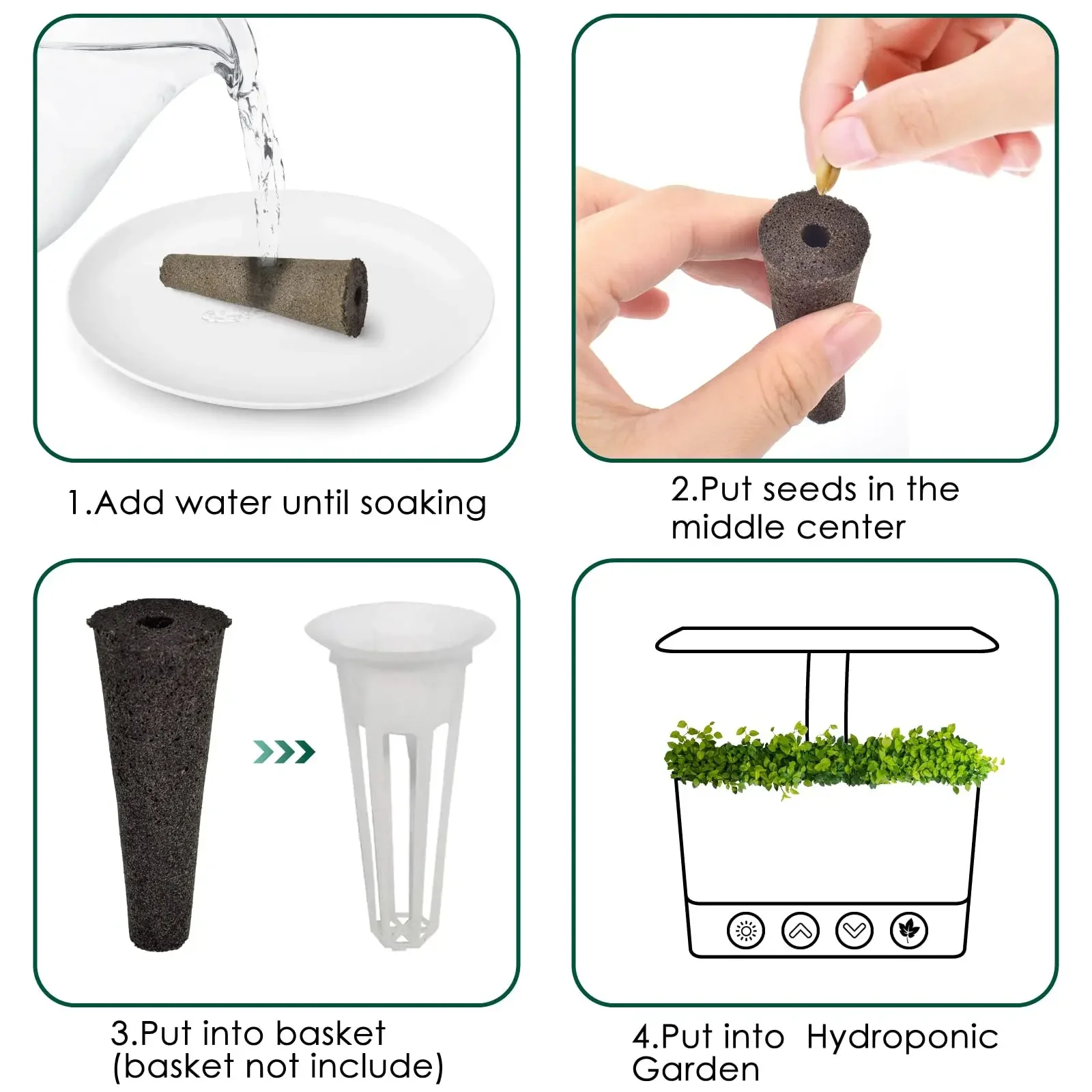 البذور بدء البذور جراب المائية حديقة زراعة البذور تنمو الإسفنج استبدال نمو الجذر الإسفنج الشتلات كاتب المقابس #6