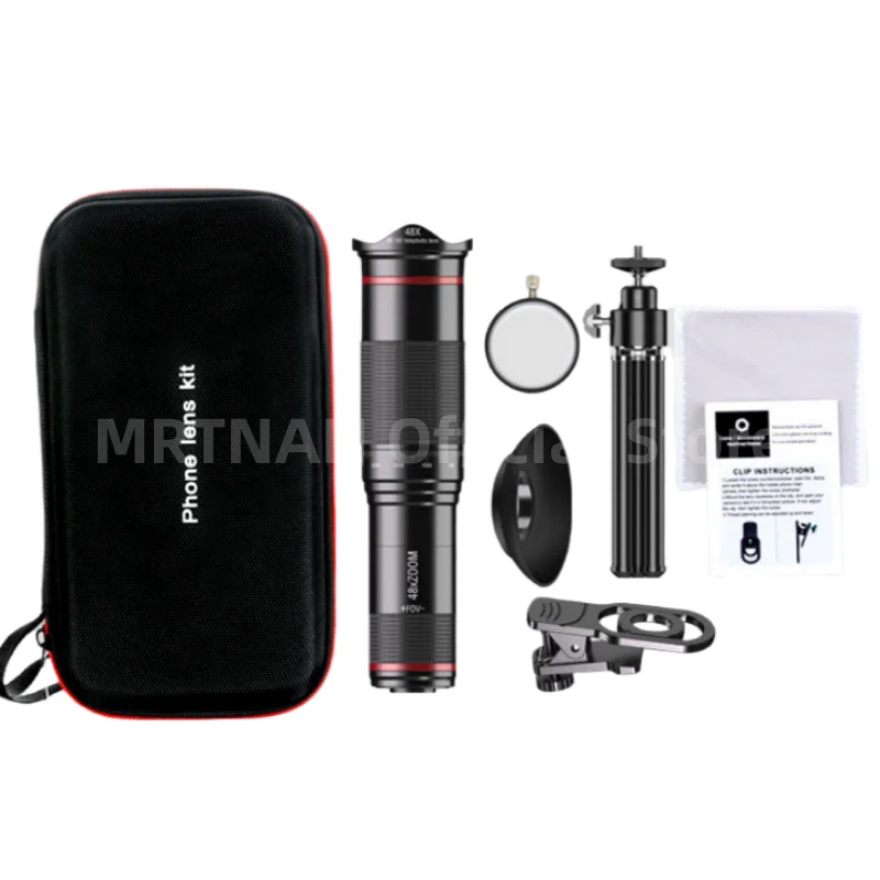 

48x Telephoto Zoom Mobile Phone Lens Powerful Monocular Metal Telescope Mobile HD Telephoto Lens With Tripod For Camping