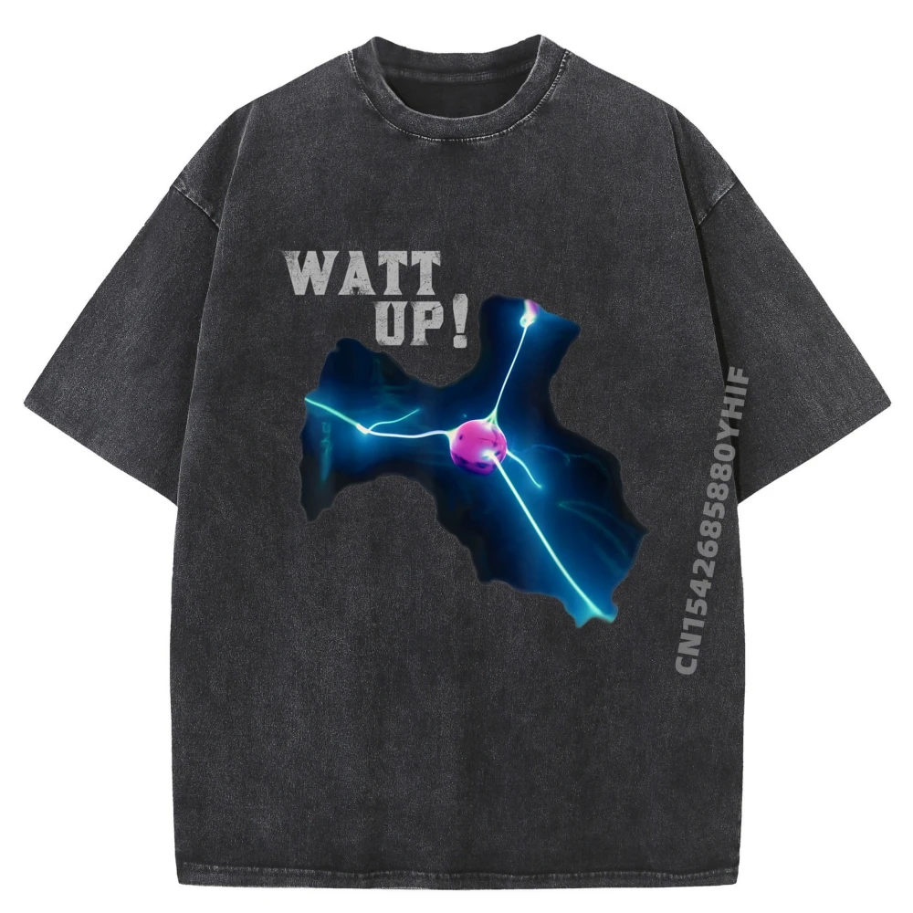 

Electrical Engineer Science Electricity Pun Watt Up Mens Graphic Tshirts Student Printed Comfortable Washed Tshirts