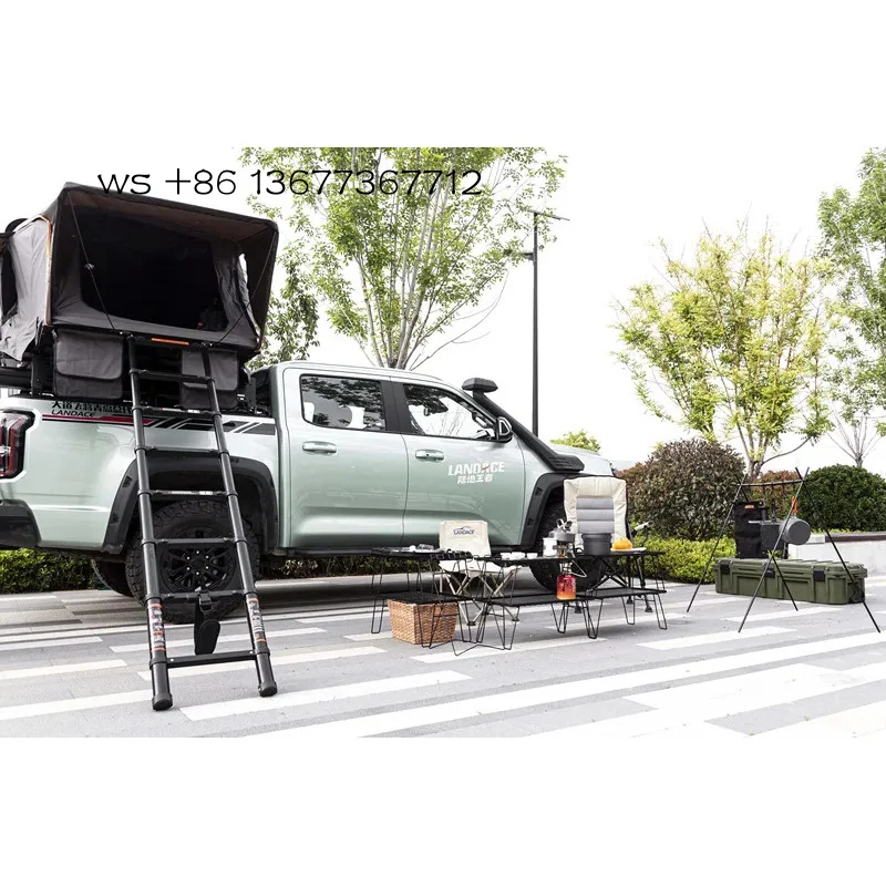 

Black Low Height Steel Auto Accessories Adjustable Roof Top Cargo Bed Rack System Pickup Tent
