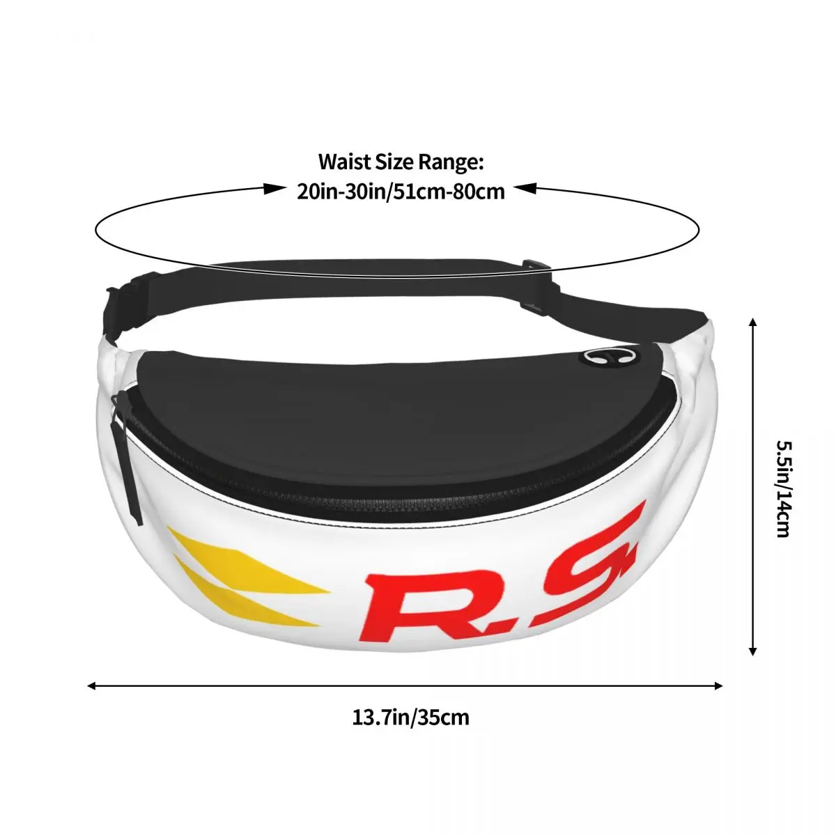 Крутая красная поясная сумка RS для мужчин и женщин, забавная спортивная гоночная Сумочка через плечо для автомобильной гонки, для туризма, телефона, денег