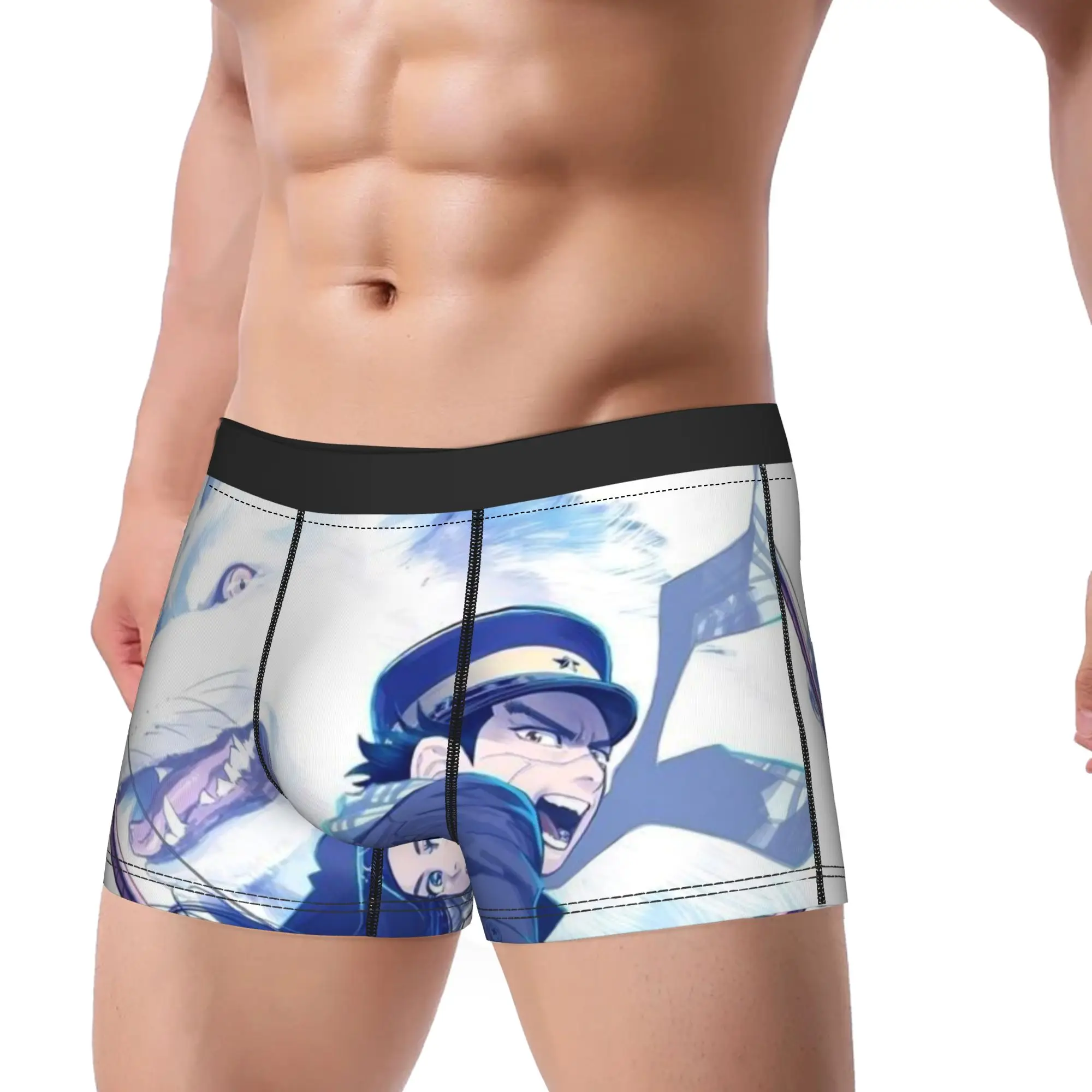 Golden Kamuy Underpants Homme Panties Male Underwear Golden Kamuy Print Shorts Boxer Briefs