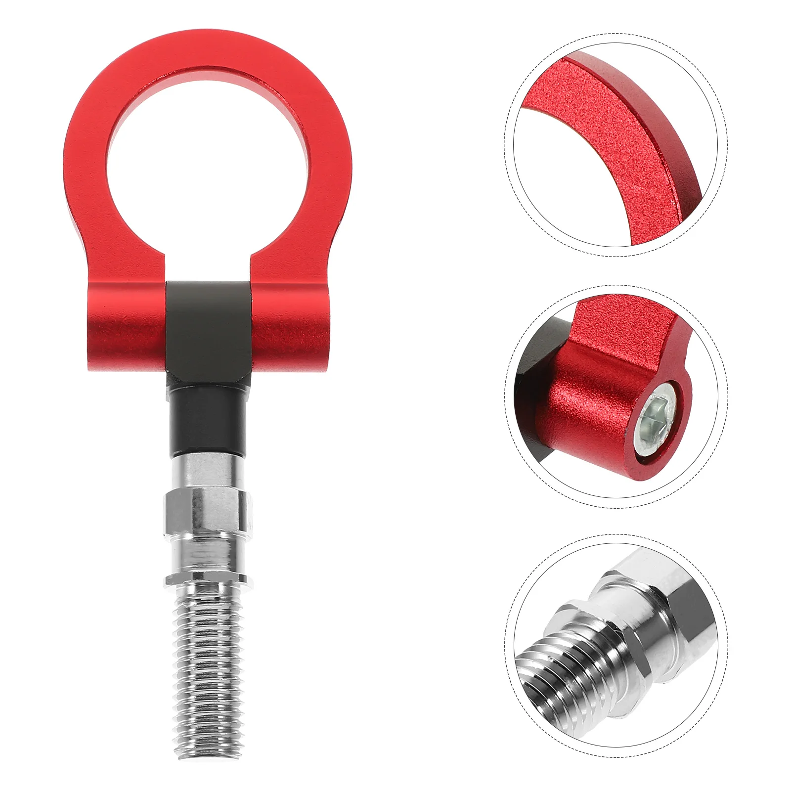 

Trailer Hook Red Car Modified Front Bumper Towing Hook Racing Trailer Ring Compatible with F55 F56 R61 Car Tow Accessories