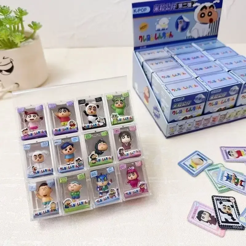 New Crayon Shin-Chan Anime Figures Model Rice Grain Doll Creative Peripheral Blind Boxs Toys Desktop Ornament Festival Gifts