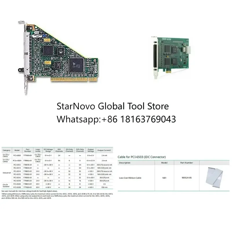 2026 Hot! NI PCI-6503 24 Bit Digital Input Output Board