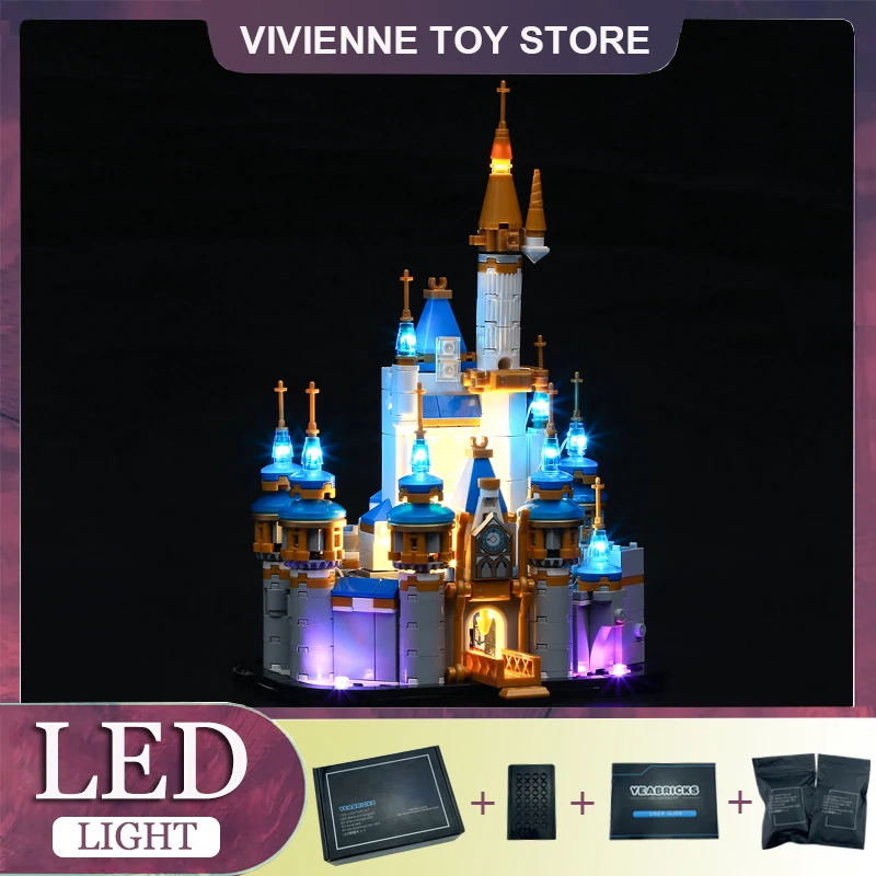 Kit luci LED fai-da-te per LEGO 40478 Mini 50th animexercement Castle Princess House (solo luce a LED, senza modello di blocchi)