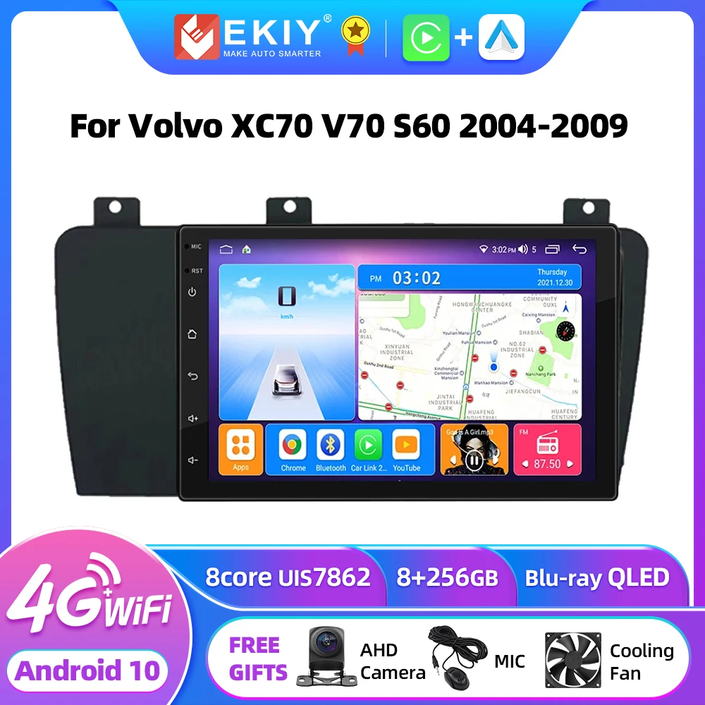 

EKIY T7 7/9 inch 8+128G Android Radio For Volvo XC70 V70 S60 2004-2009 Carplay Car Multimedia Video Player GPS Stereo 2din DVD